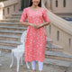Spring Aura Baby Pink Cotton Kurti